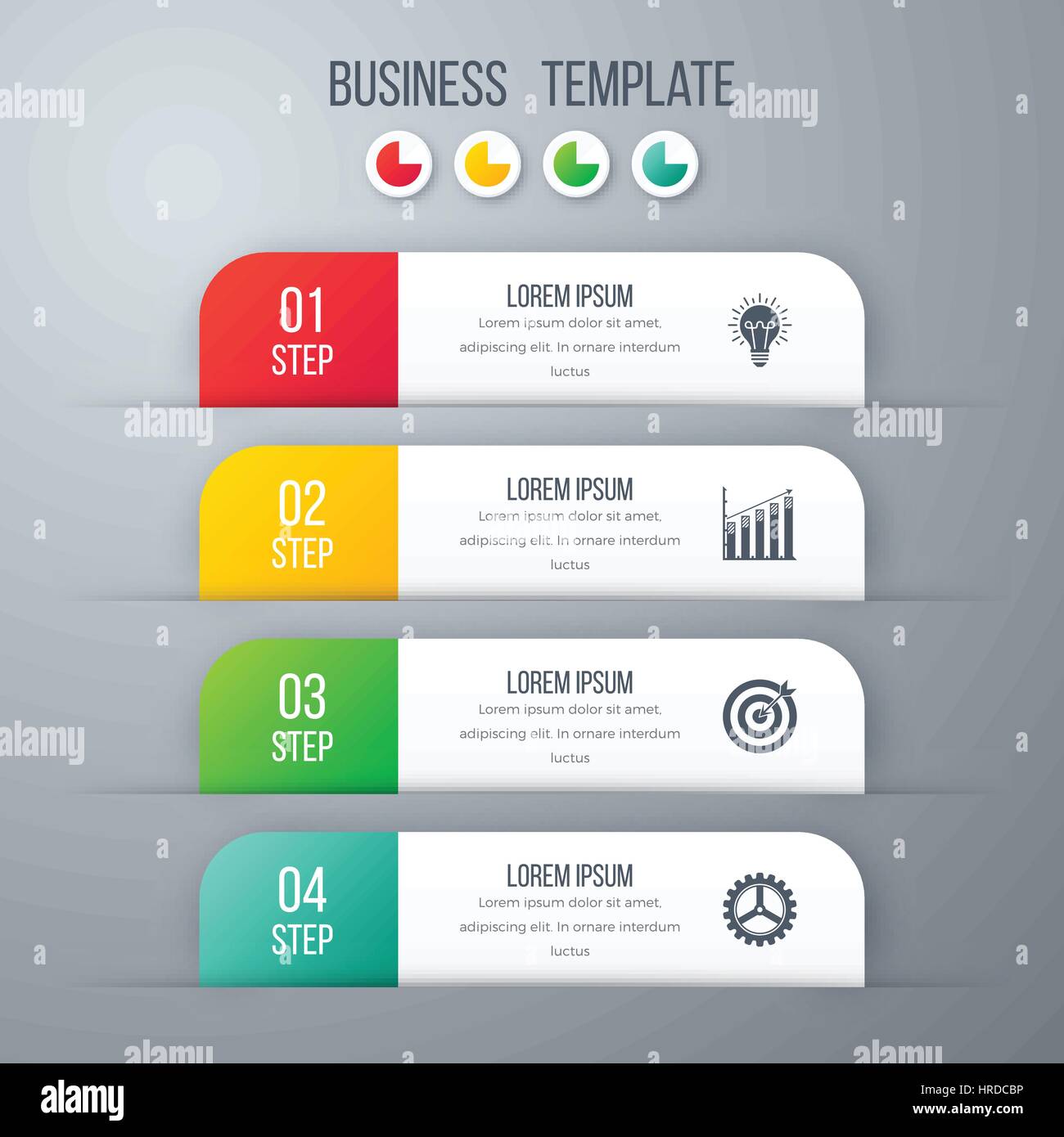 Modern infographics template with 4 options. Stock Vector
