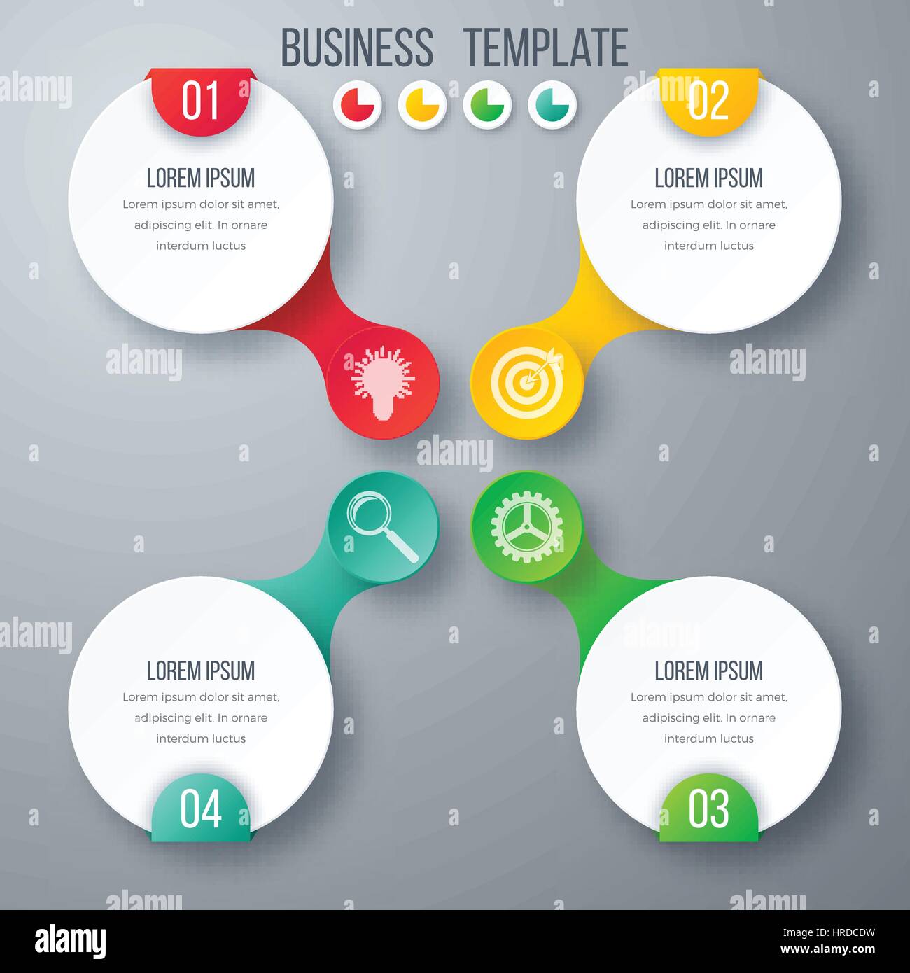 Infographics template four options with circle Stock Vector Image & Art ...