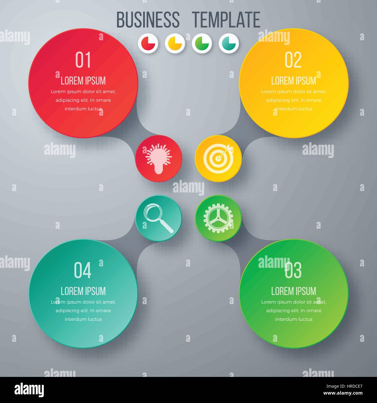 Infographics template four options with circle Stock Vector Image & Art ...
