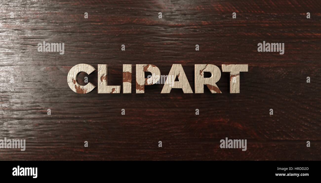 Clipart Grungy Wooden Headline On Maple 3d Rendered Royalty