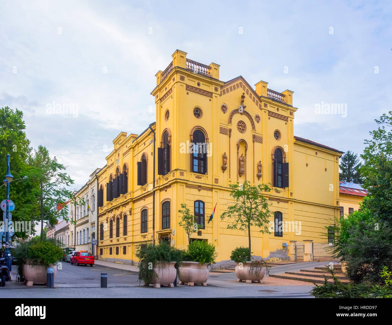 Kaposvar,Hungary,Europe.The Convent building,the former  nunnery on the main square.Kaposvar is the capital of Somogy County. Stock Photo