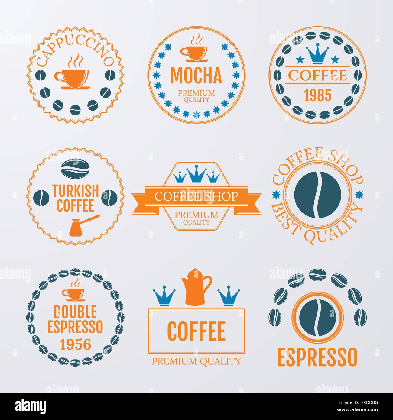 Vector illustration set of logos Stock Vector Image & Art - Alamy