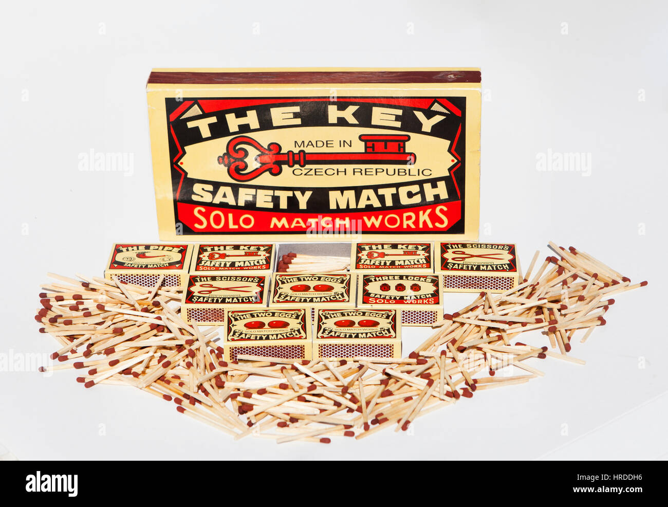 Solo match works, Safety match, the key Stock Photo Alamy