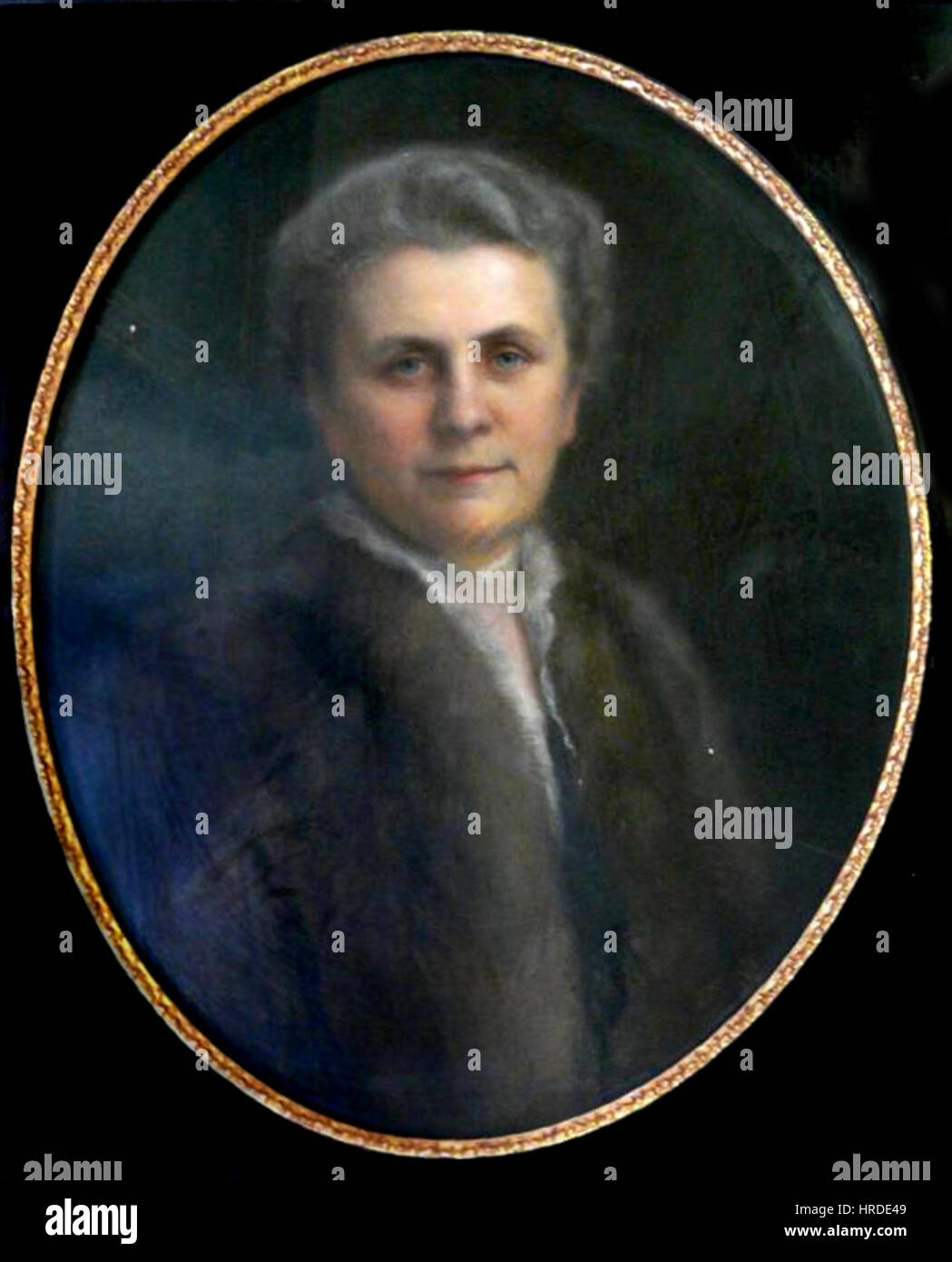 Hermann Petztet Dame im Pelz Stock Photo