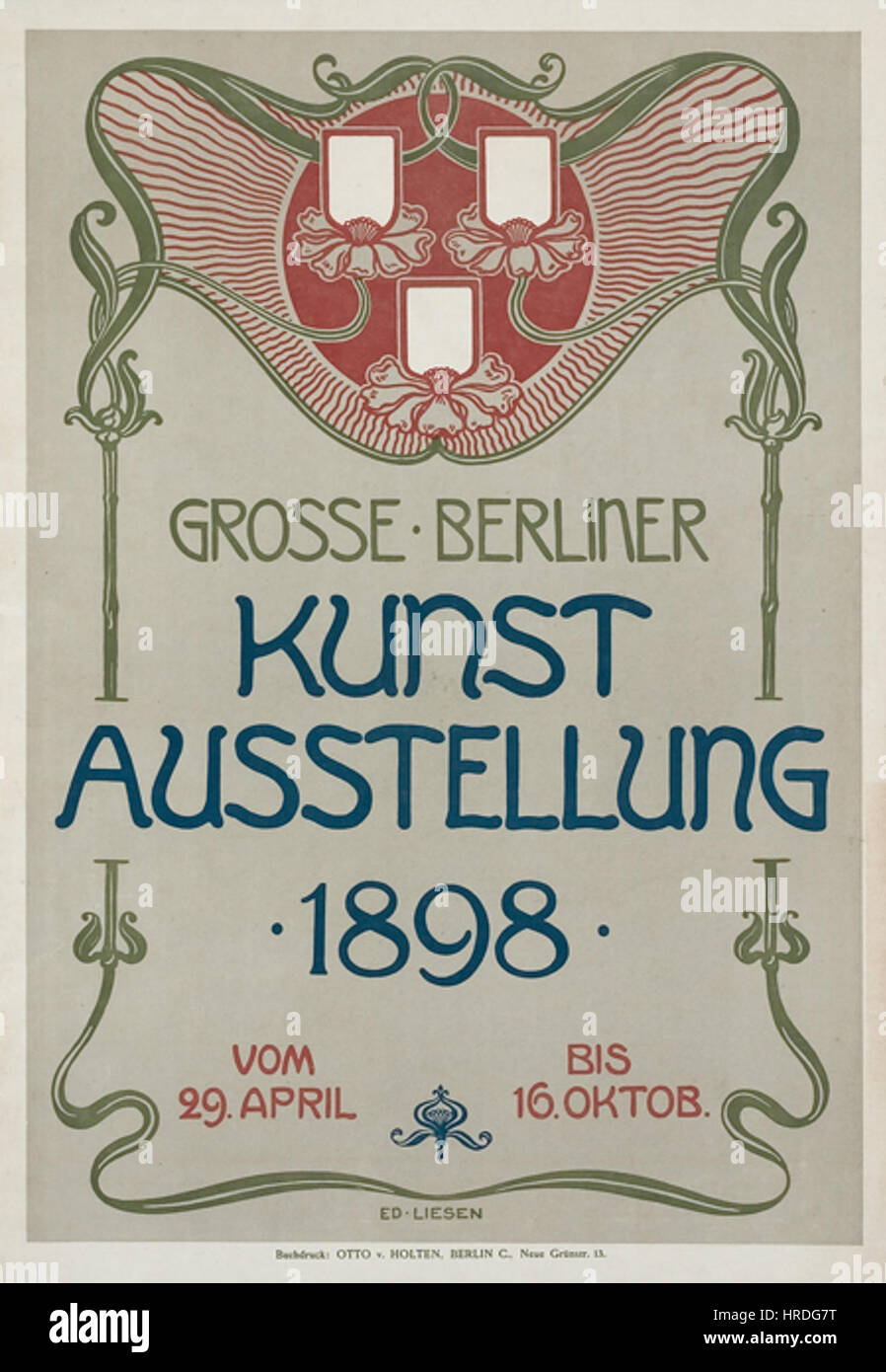 Grosse Berliner Kunstausstellung 1898 von Eduard Liesen Stock Photo