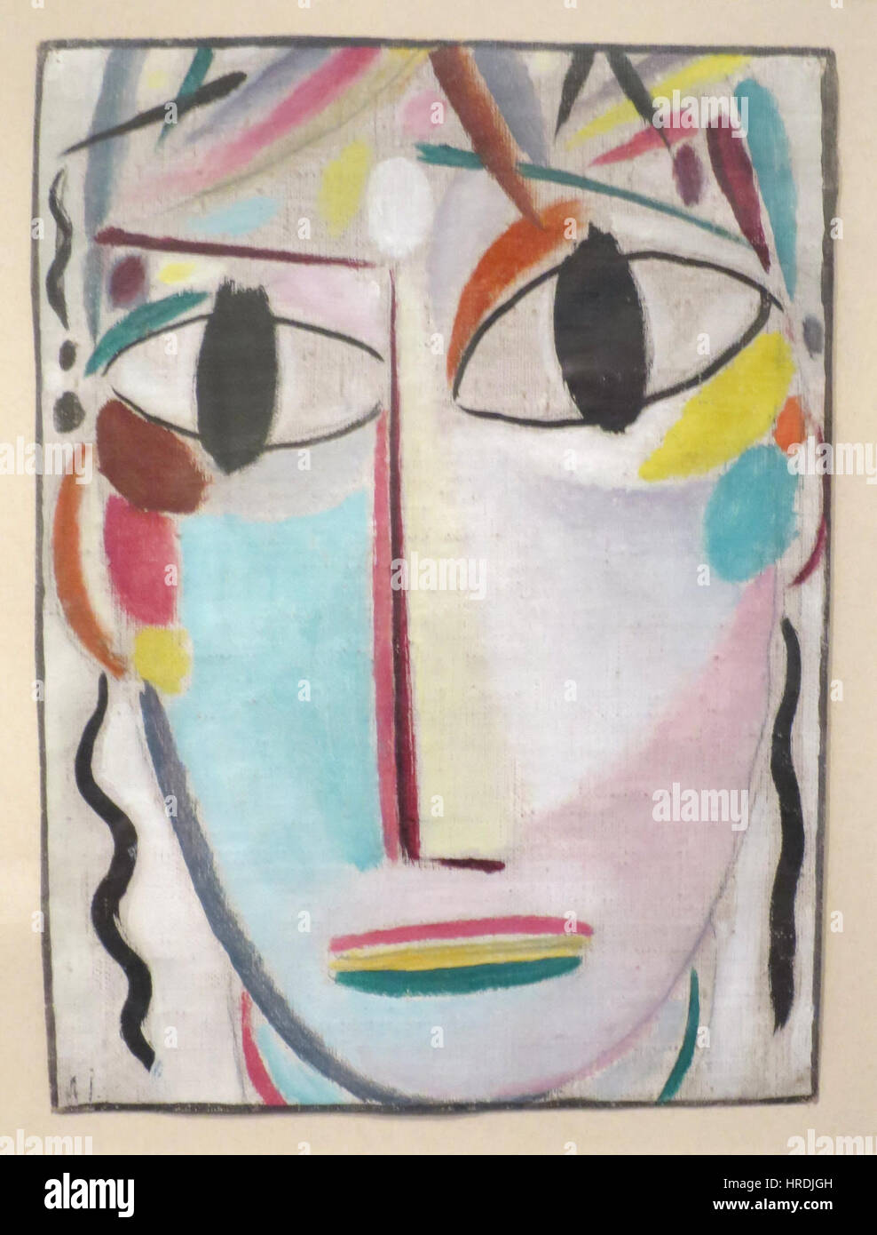 'The Young Christ' by Alexej von Jawlensky, 1920-21, LACMA Stock Photo