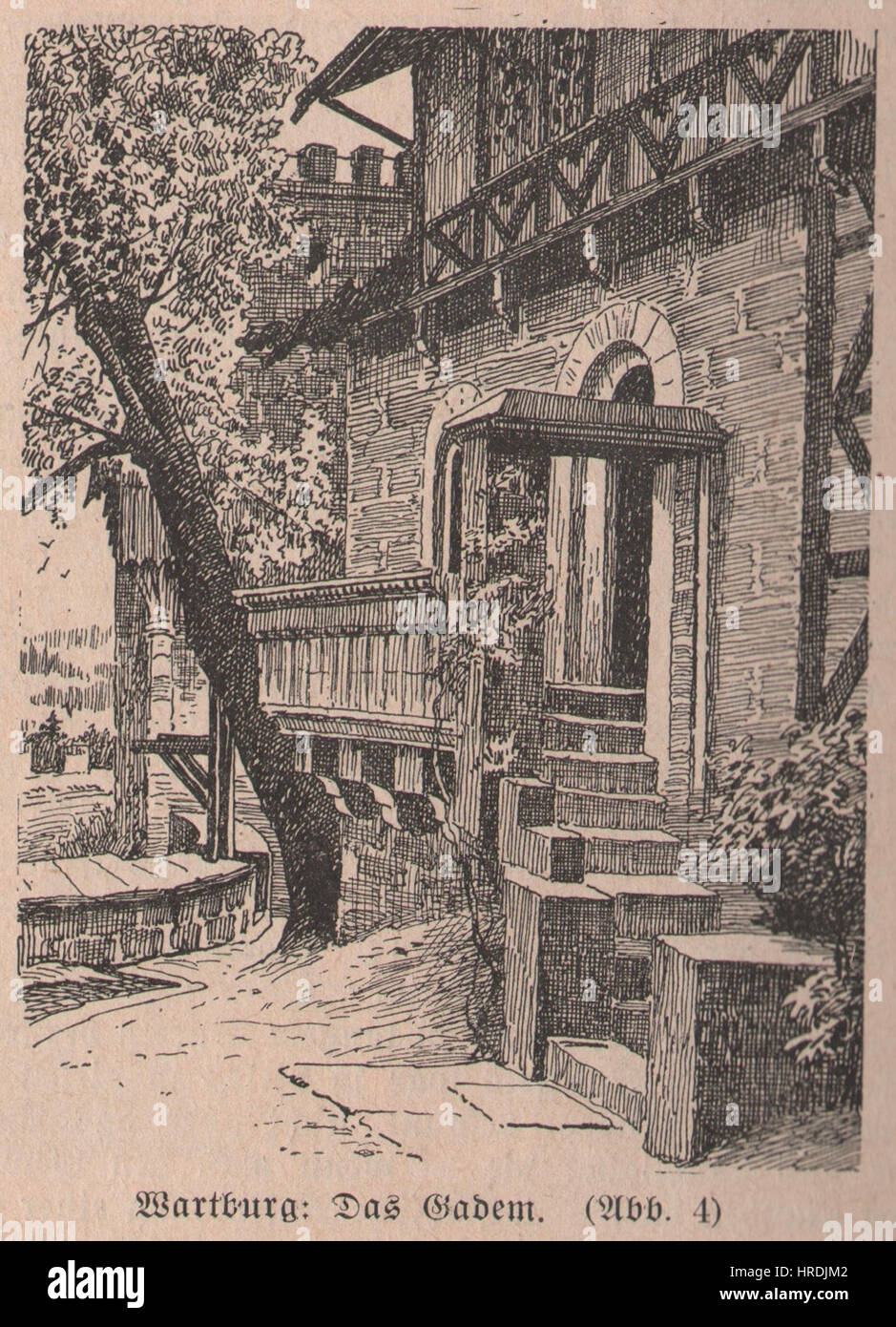 Streitenfeld (1849-1930) Sechs Zeichnungen der Wartburg, Abb.4 Das Gadem Stock Photo