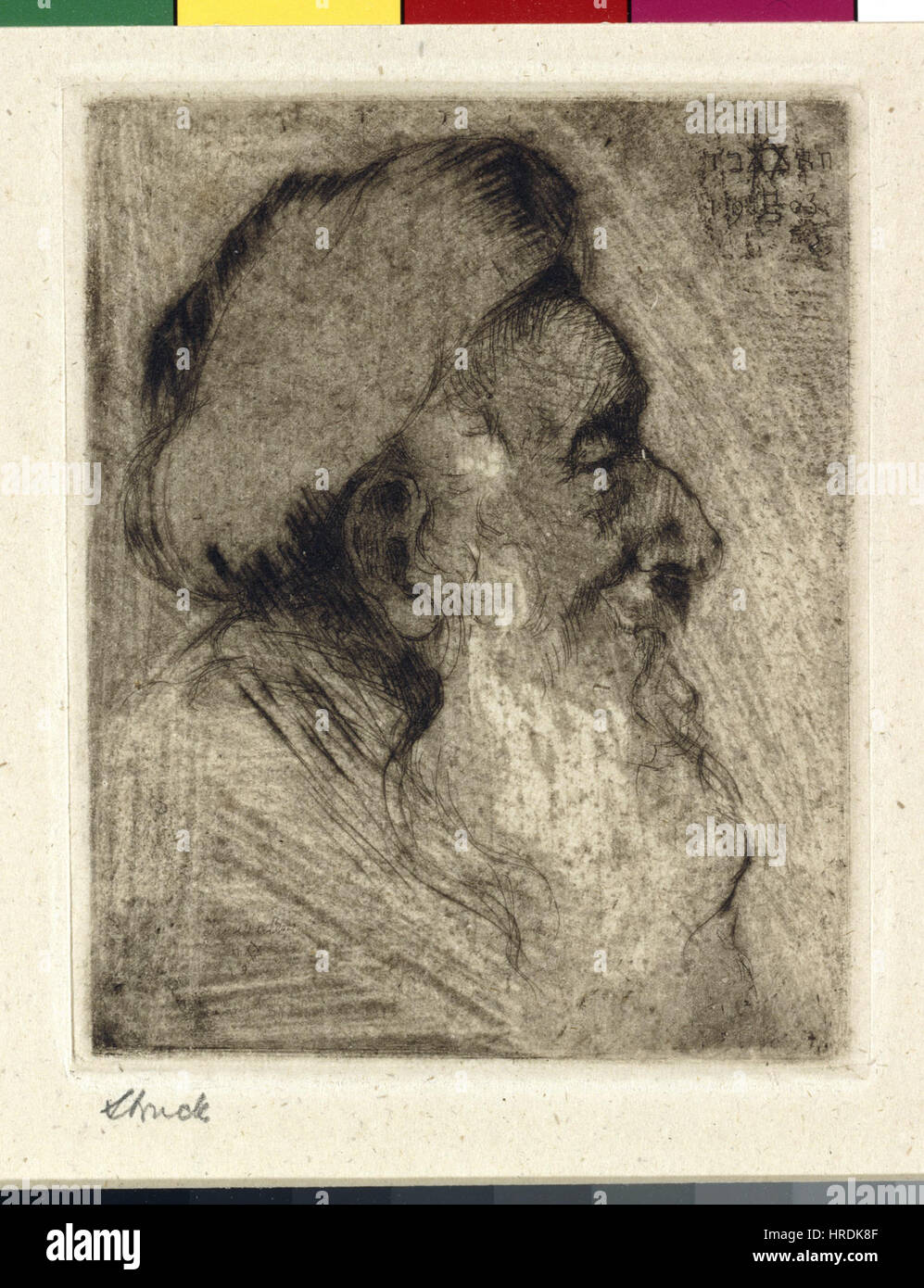 Hermann Struck was a German-Jewish artist renowned for his graphic works. His etchings and prints often depict figures with strong emotional intensity and intricate details, blending realism with expressionism in his unique style. Stock Photo