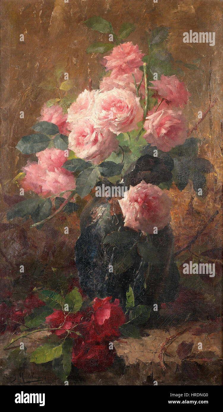 Frans Mortelmans - Still life of roses Stock Photo - Alamy