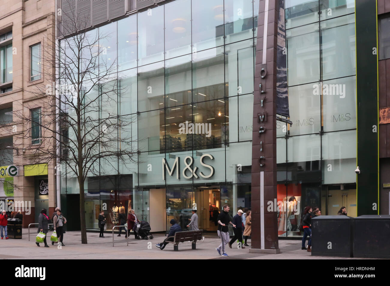 The Marks & Spencer store in Donegall Place, Belfast, Northern Stock ...