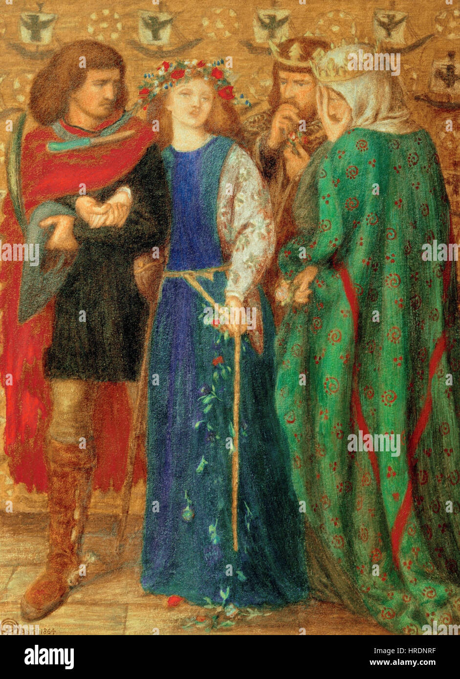 Dante Gabriel Rossetti - The First Madness of Ophelia Stock Photo - Alamy