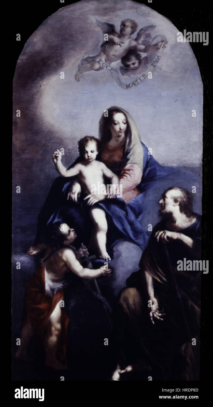 Antonio Butafago; Formerly attributed to G. B. Cignaroli - The Virgin and Child with the Infant St. John and St. Joseph - 69.89 - Minneapolis Institute of Arts Stock Photo