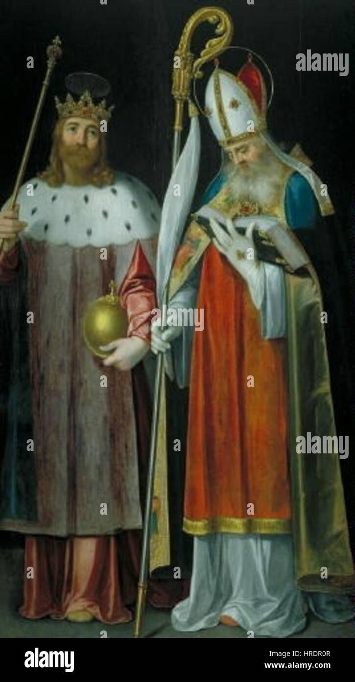 Bartholomaeus Spranger 1546-1611 - Sv. Zikmund a sv. Vojtech Stock Photo