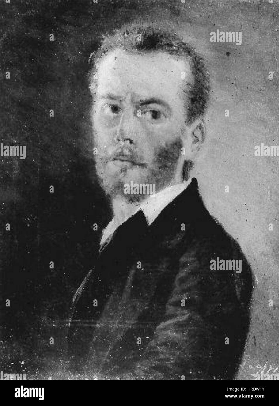 Antonin Waldhauser 1835-1913 - Autoportret Stock Photo