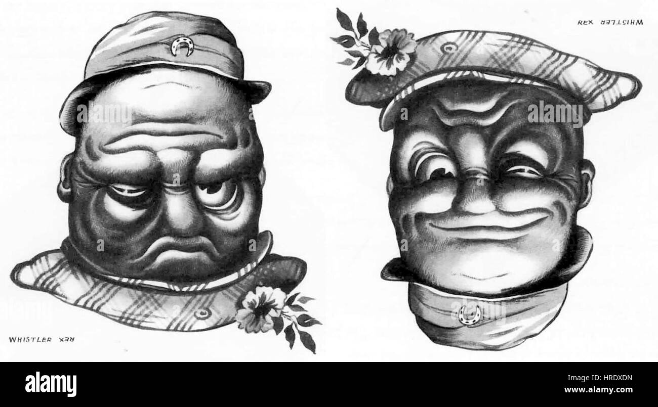 Rex Whistler Reversible Face Sscotsman & Englishman Stock Photo Alamy