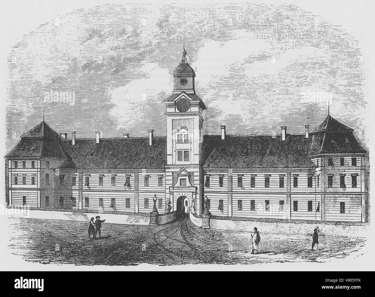 Rechnitz castle, ca. 1859 Stock Photo