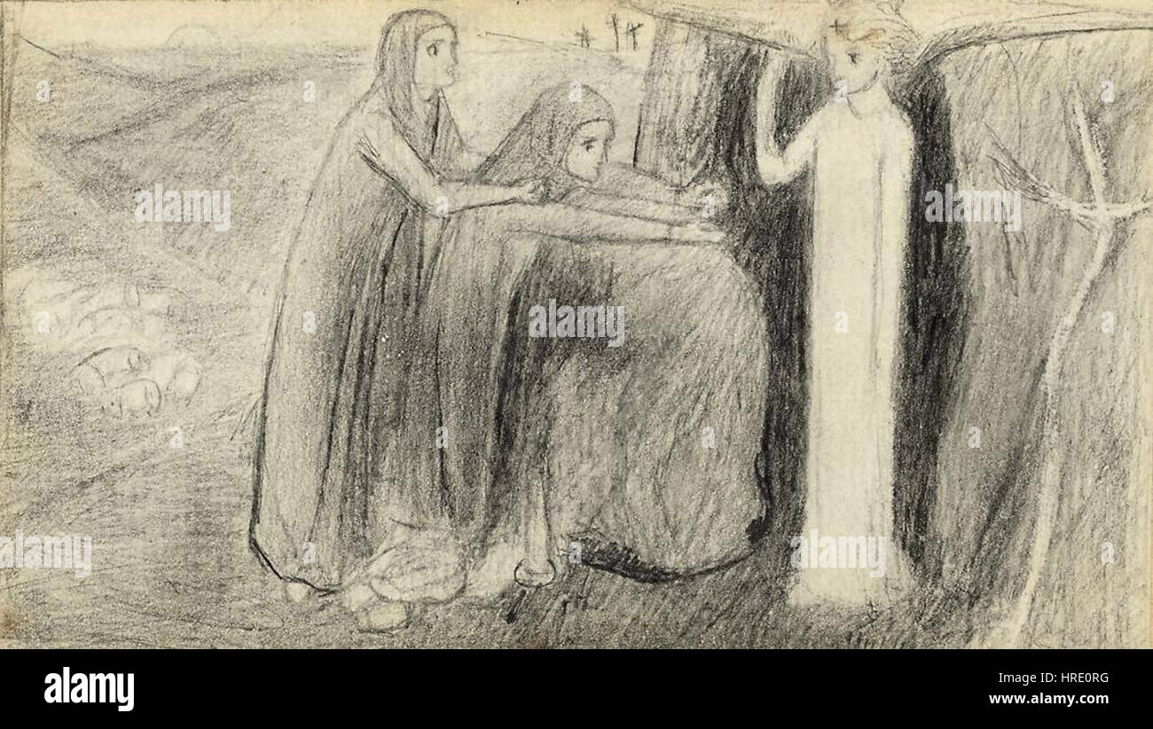Elizabeth Siddal - The Maries at the Sepulchre Stock Photo - Alamy