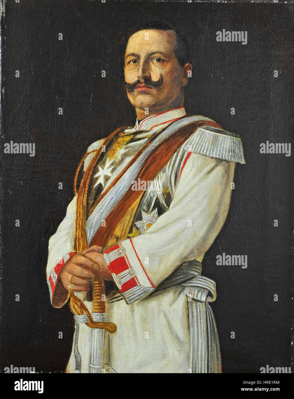 Portrait of Wilhelm II von Hohenzollern Stock Photo