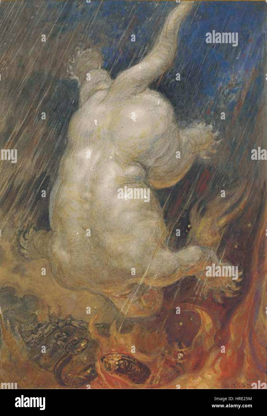 Henry John Stock’s 'The Beast Cast into the Lake of Fire' depicts the ...