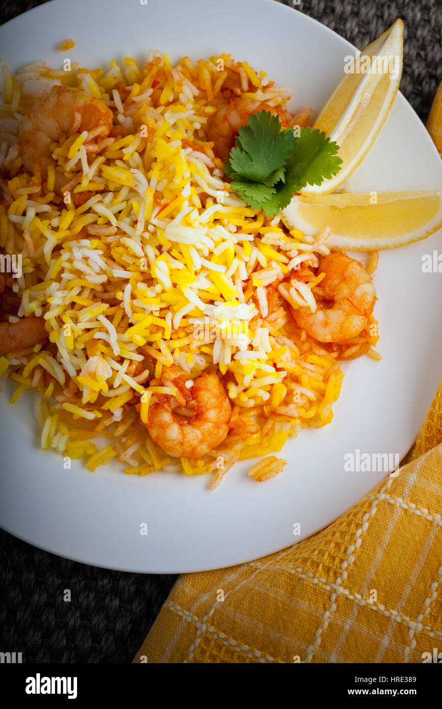 Indian Biryani with Shrimp Stock Photo Alamy