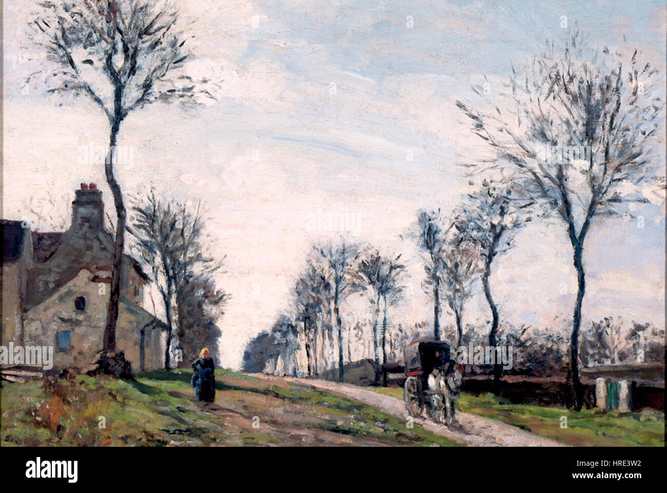 Camille Pissarro, Road to Marly Stock Photo - Alamy