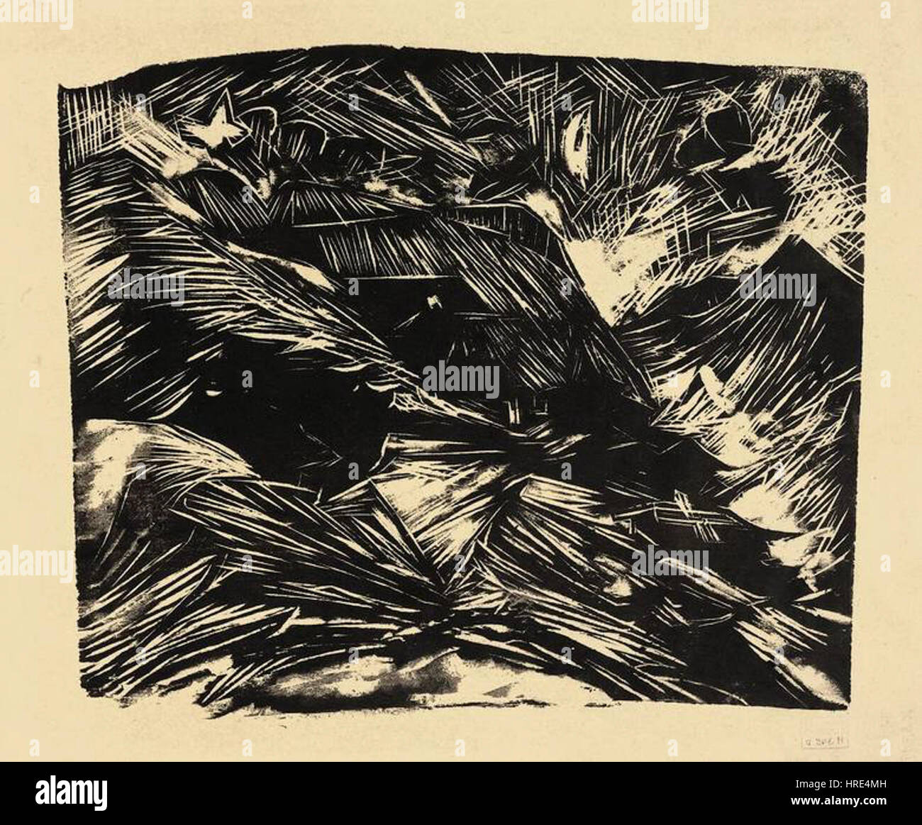 Ernst Ludwig Kirchner Stafelalp bei Mondschein Stock Photo