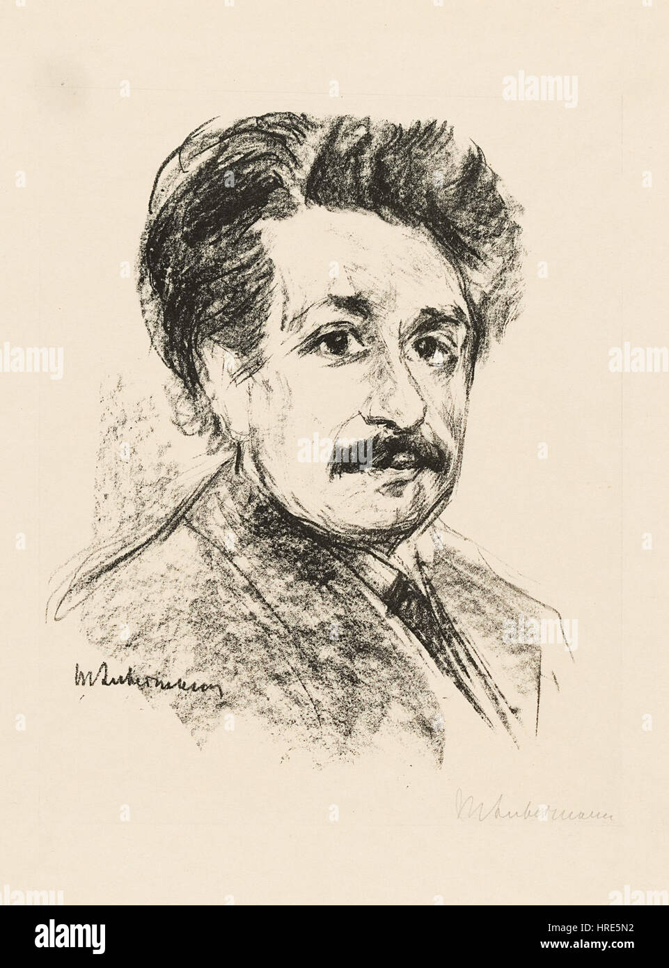 Max Liebermann Portrait Albert Einstein 1925 Stock Photo