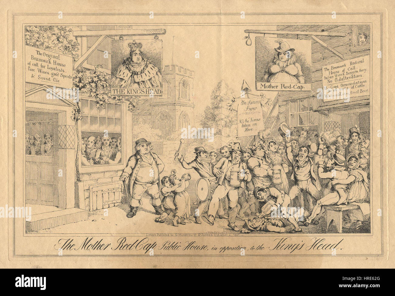 The Mother RedCap Public House, in opposition to the King's Head (King