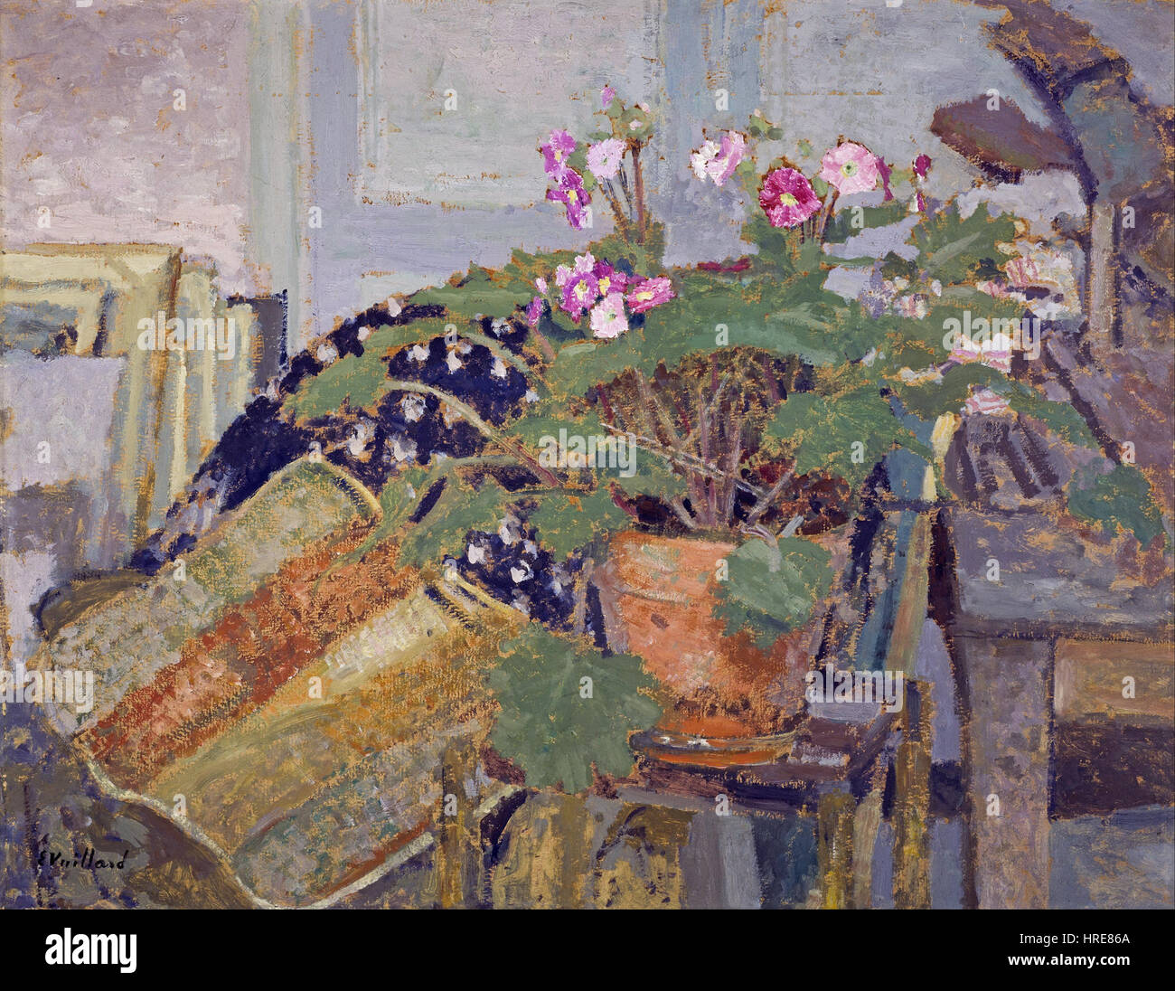 Edouard Vuillard - Le Pot de fleurs (Pot of Flowers) - Google Art Project Stock Photo