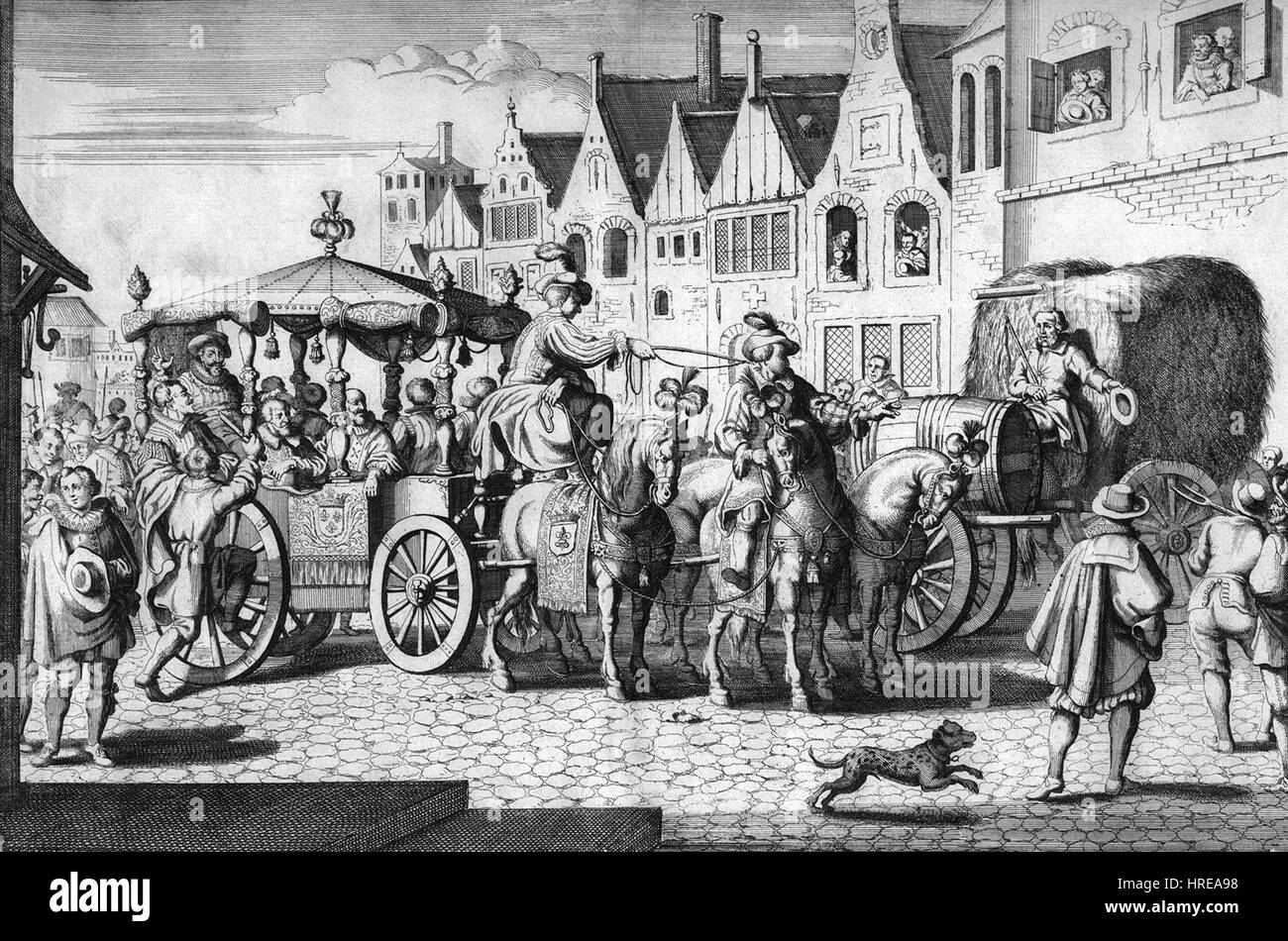 Assassination of Henry IV by Gaspar Bouttats Stock Photo
