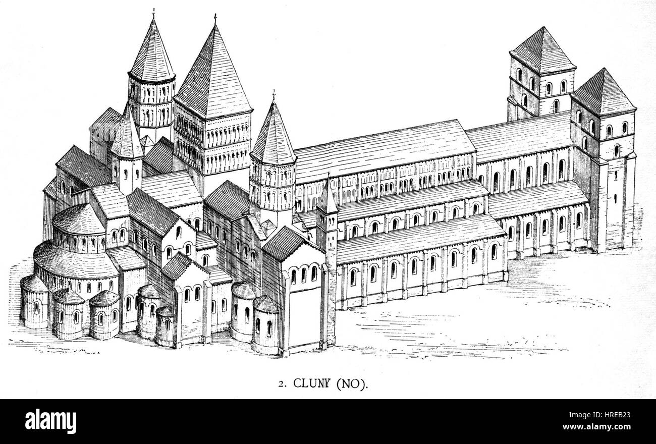 'Dehio 212 Cluny' refers to an entry in the Dehio-Handbuch, a comprehensive guide to the architecture of Germany. The specific reference pertains to the Cluny Abbey, an iconic site known for its medieval architecture and historical significance. Stock Photo