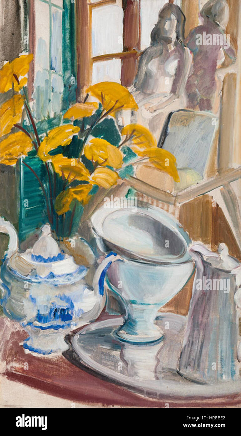 Mundane Objectrs Alma del Banco's 'Atelierstillleben' from 1918 is a still-life painting ...