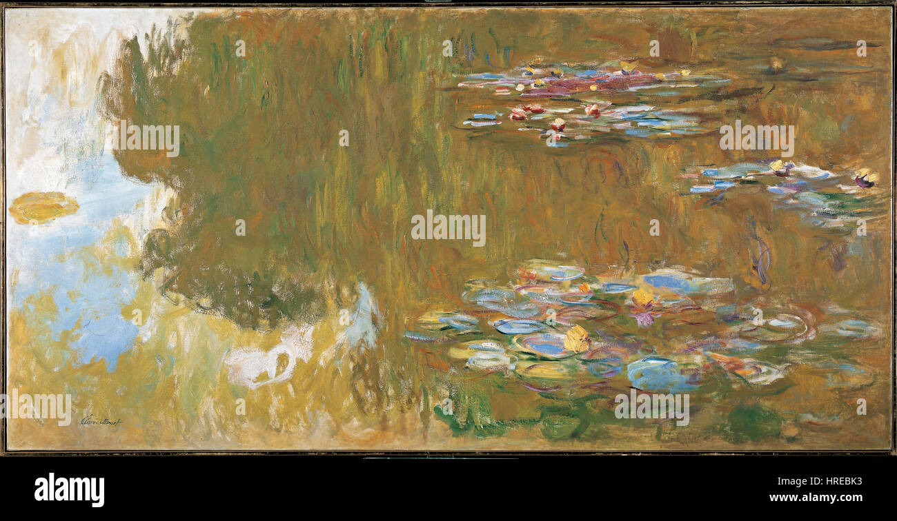 Claude Monet - The Water Lily Pond, c. 1917-19 - Google Art Project Stock Photo