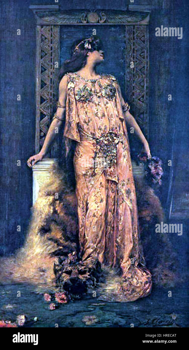 Georges Clairin - Retrato de Sarah Bernhardt Stock Photo