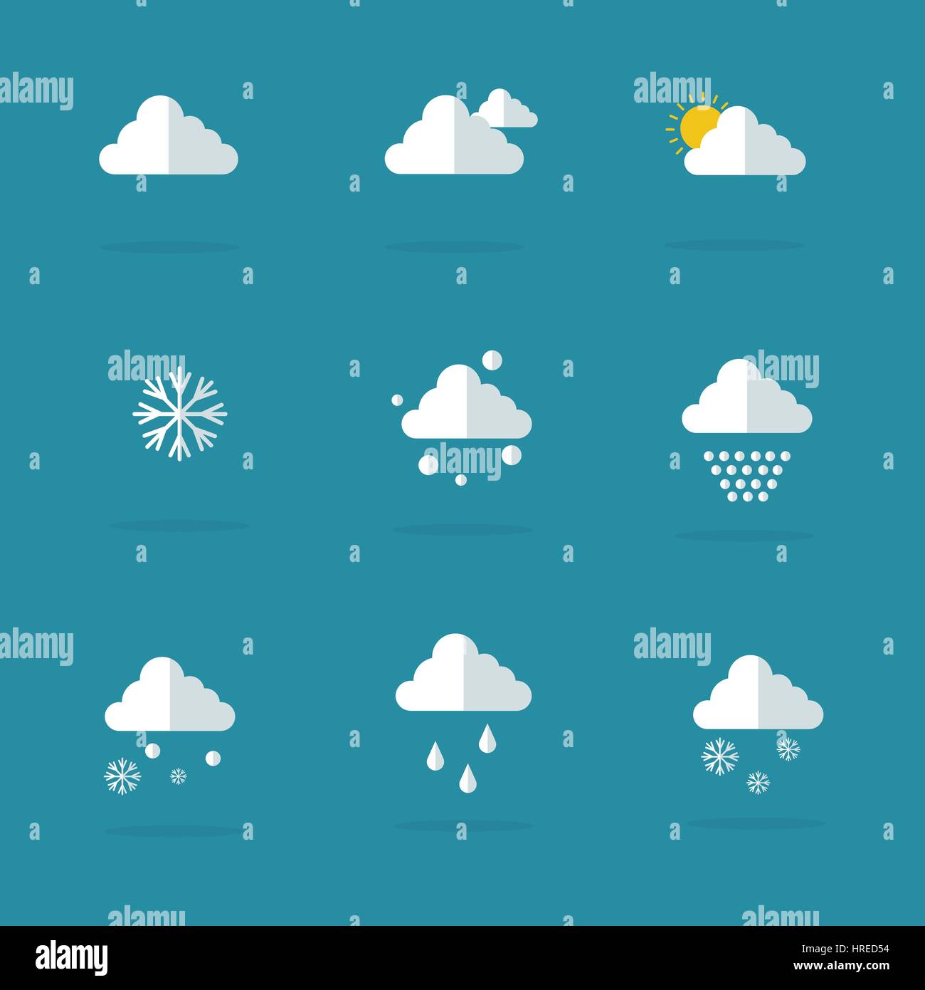 Vector flat of weather set Stock Vector Image & Art - Alamy