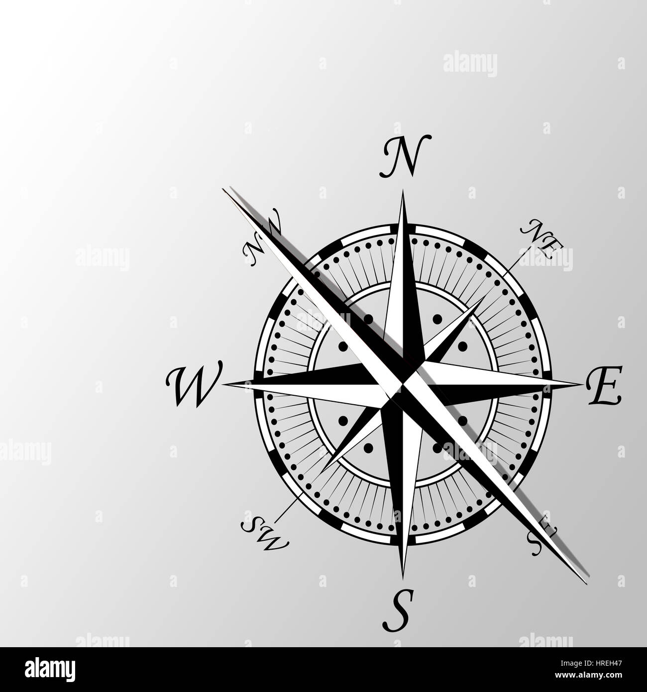 Illustration of compass Stock Photo - Alamy