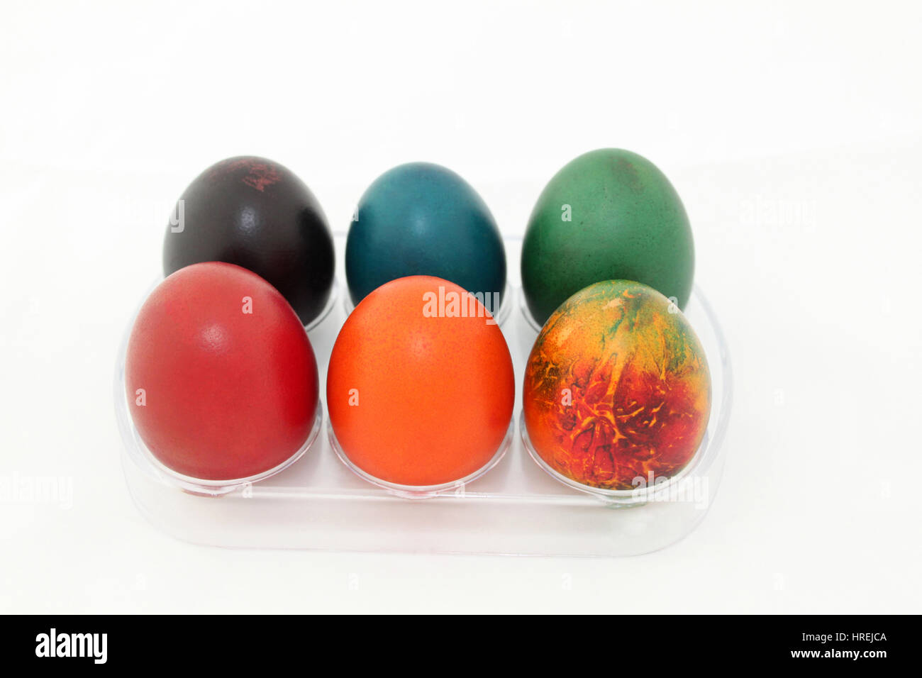 Colored easter eggs isolated on white background Stock Photo - Alamy