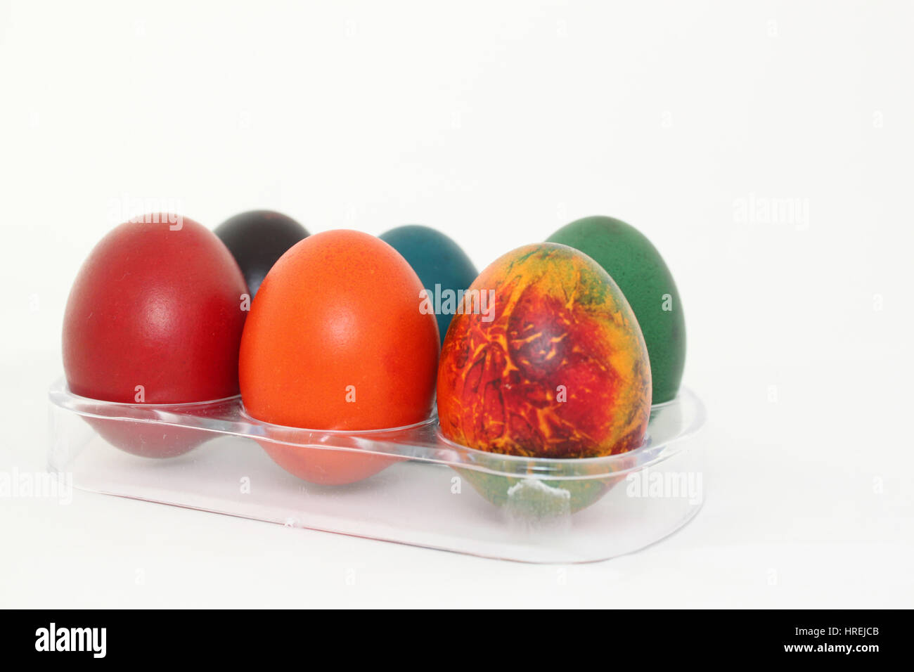 Colored easter eggs isolated on white background Stock Photo - Alamy
