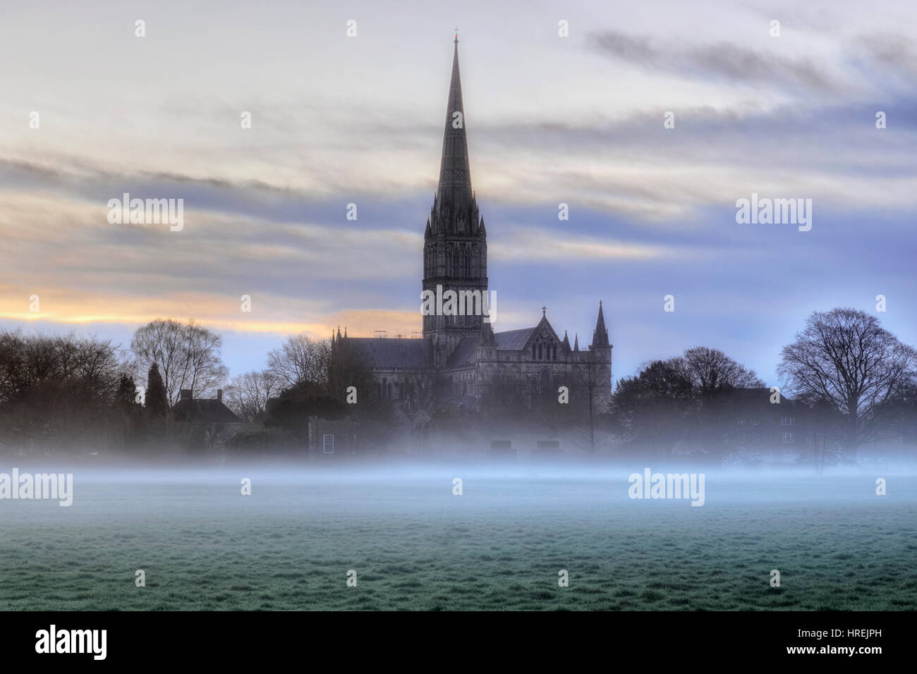 Salisbury Cathedral, Salisbury, Wiltshire, England, UK Stock Photo