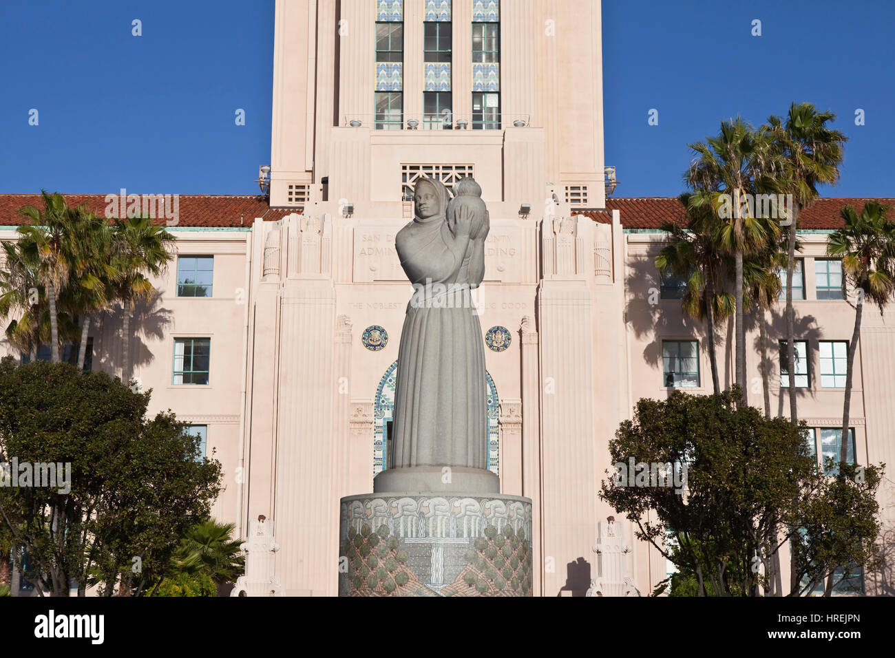 San Diego, California, USA - March, 24th 2011: The historic San Diego City and County Administration Building. Stock Photo