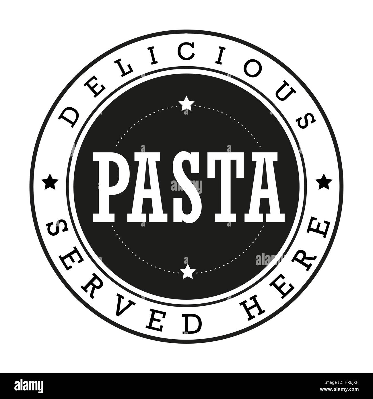 Pasta vintage stamp logo Stock Vector