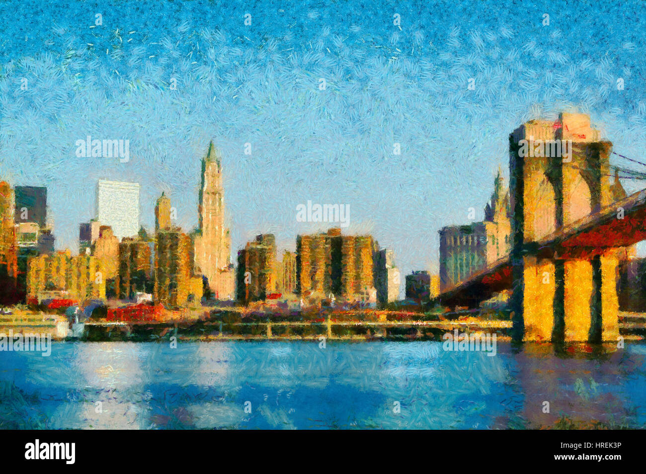 Brooklyn bridge painting hi-res stock photography and images - Alamy