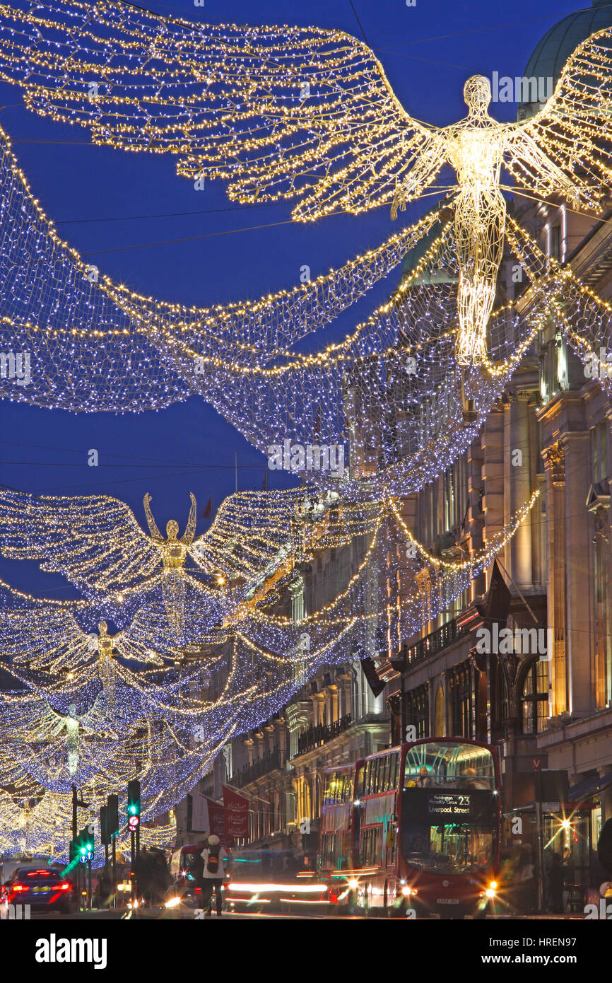 Christmas Lights, Regent Street, London, England Stock Photo Alamy
