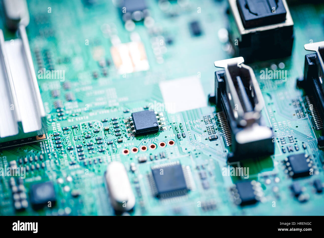 Closeup of electronic circuit board with transistor Stock Photo Alamy