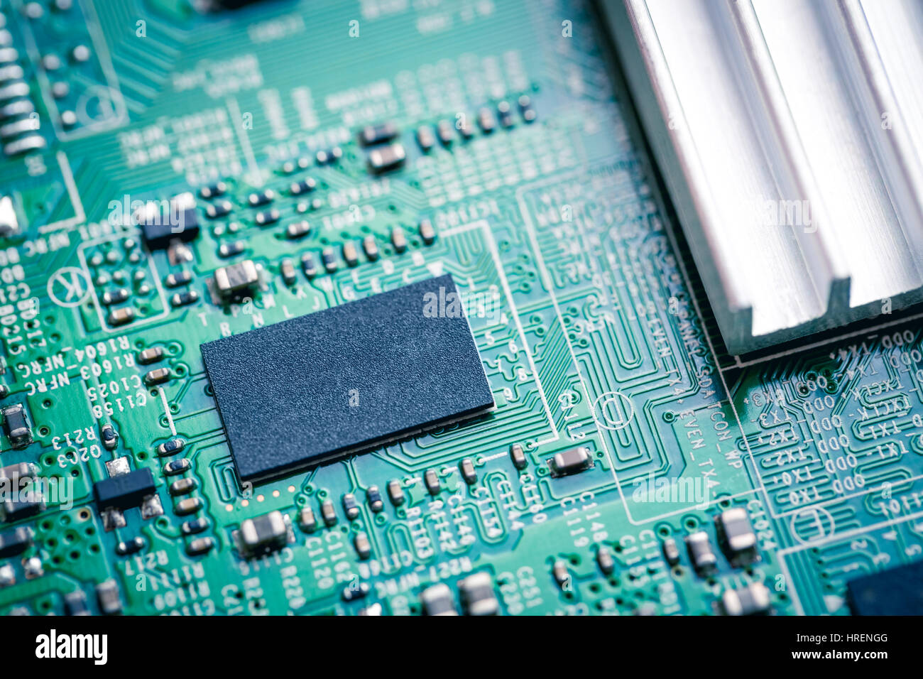 Closeup of electronic circuit board with transistor Stock Photo Alamy