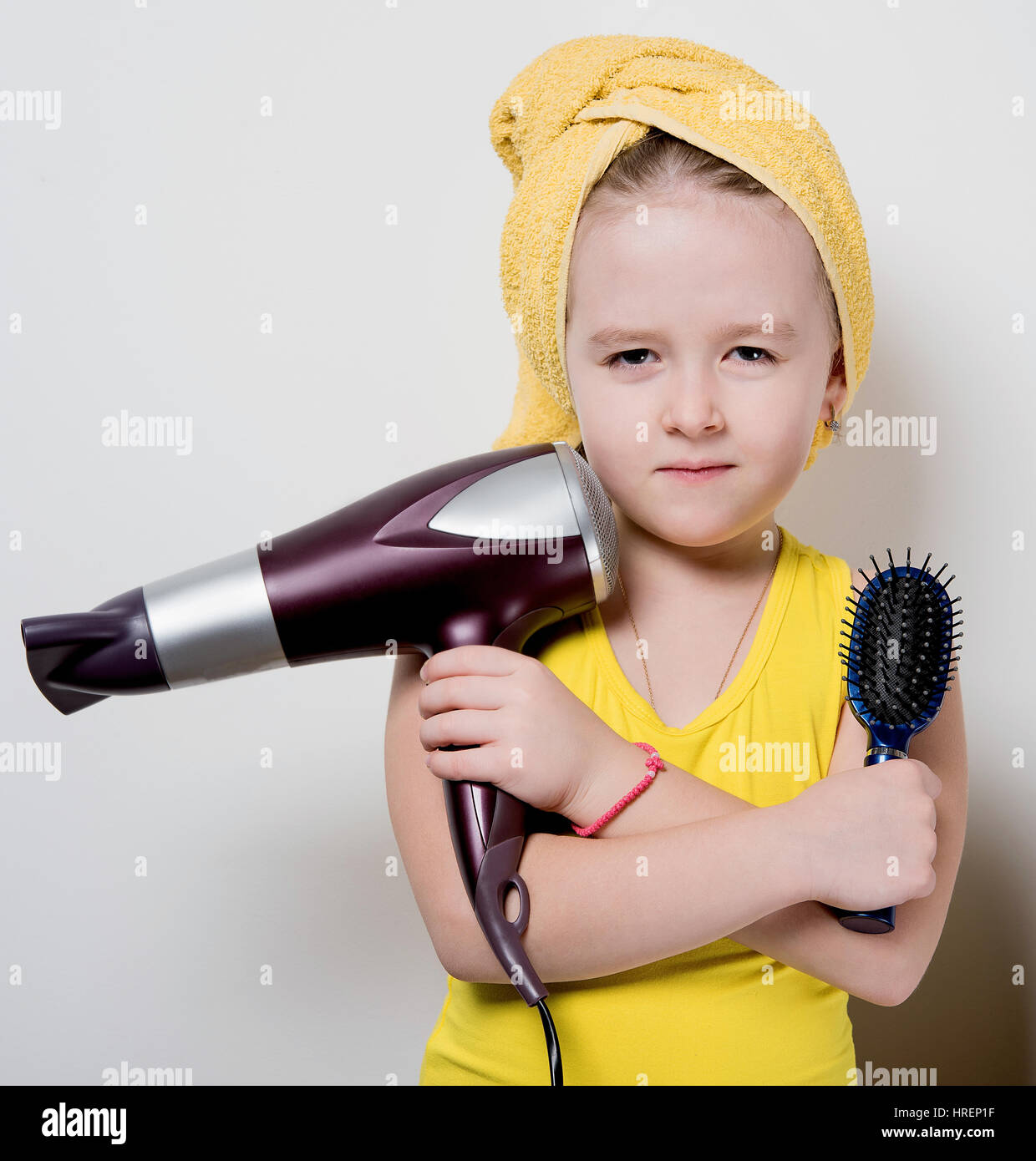 funny baby after shower Stock Photo Alamy