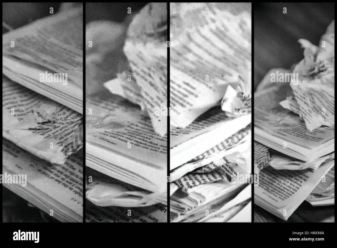 destruction of book Stock Photo