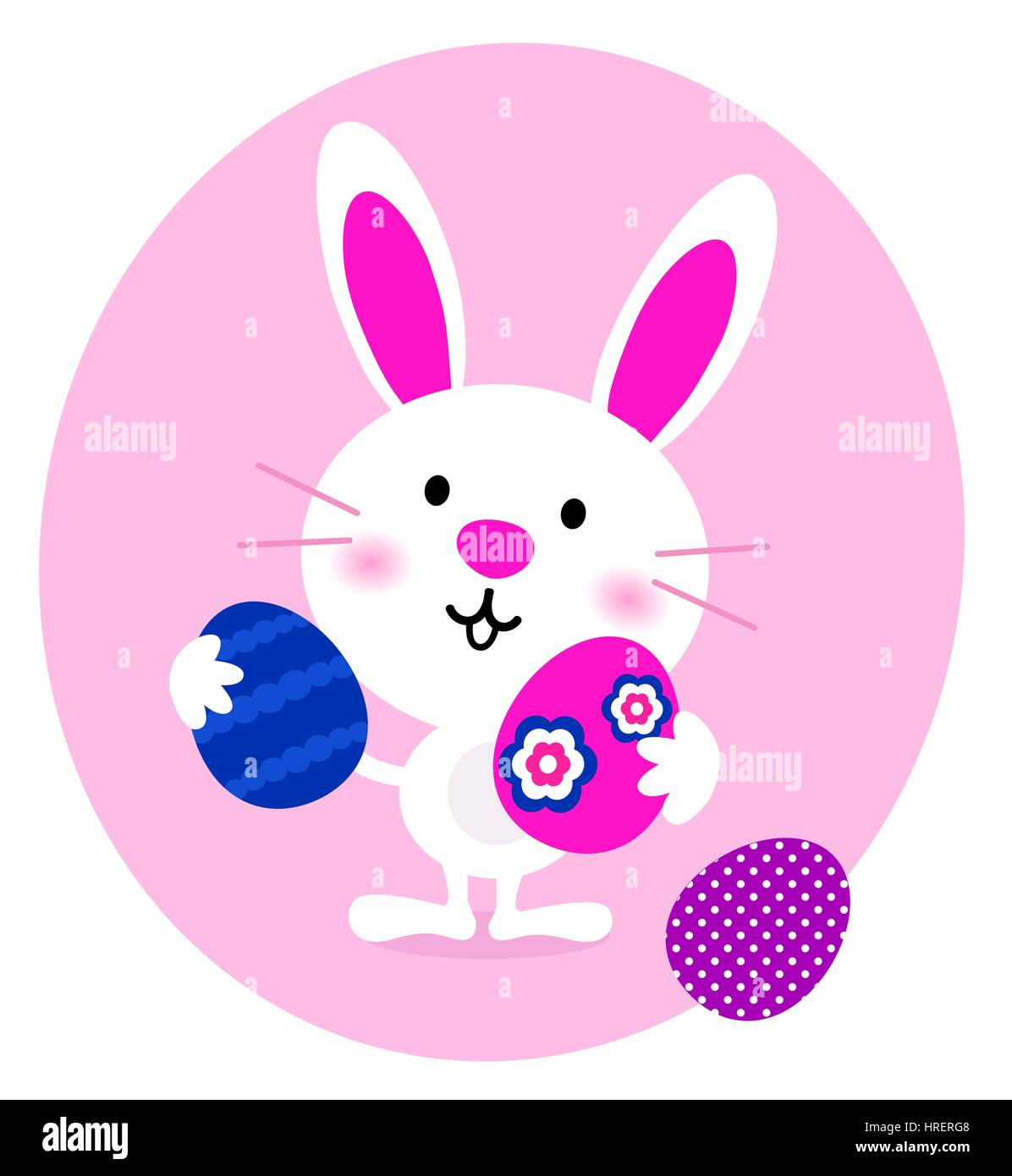 12838973 - cute cartoon eastern bunny. vector Stock Photo - Alamy