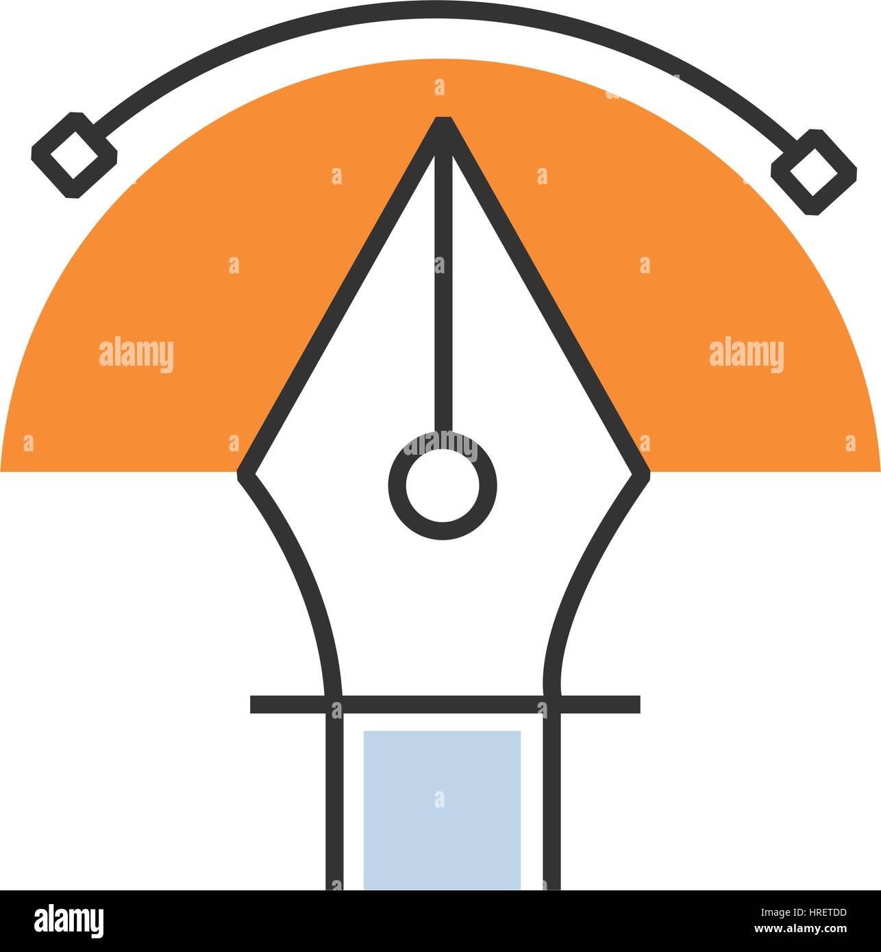 Orange ballpoint pen Stock Vector Images - Alamy