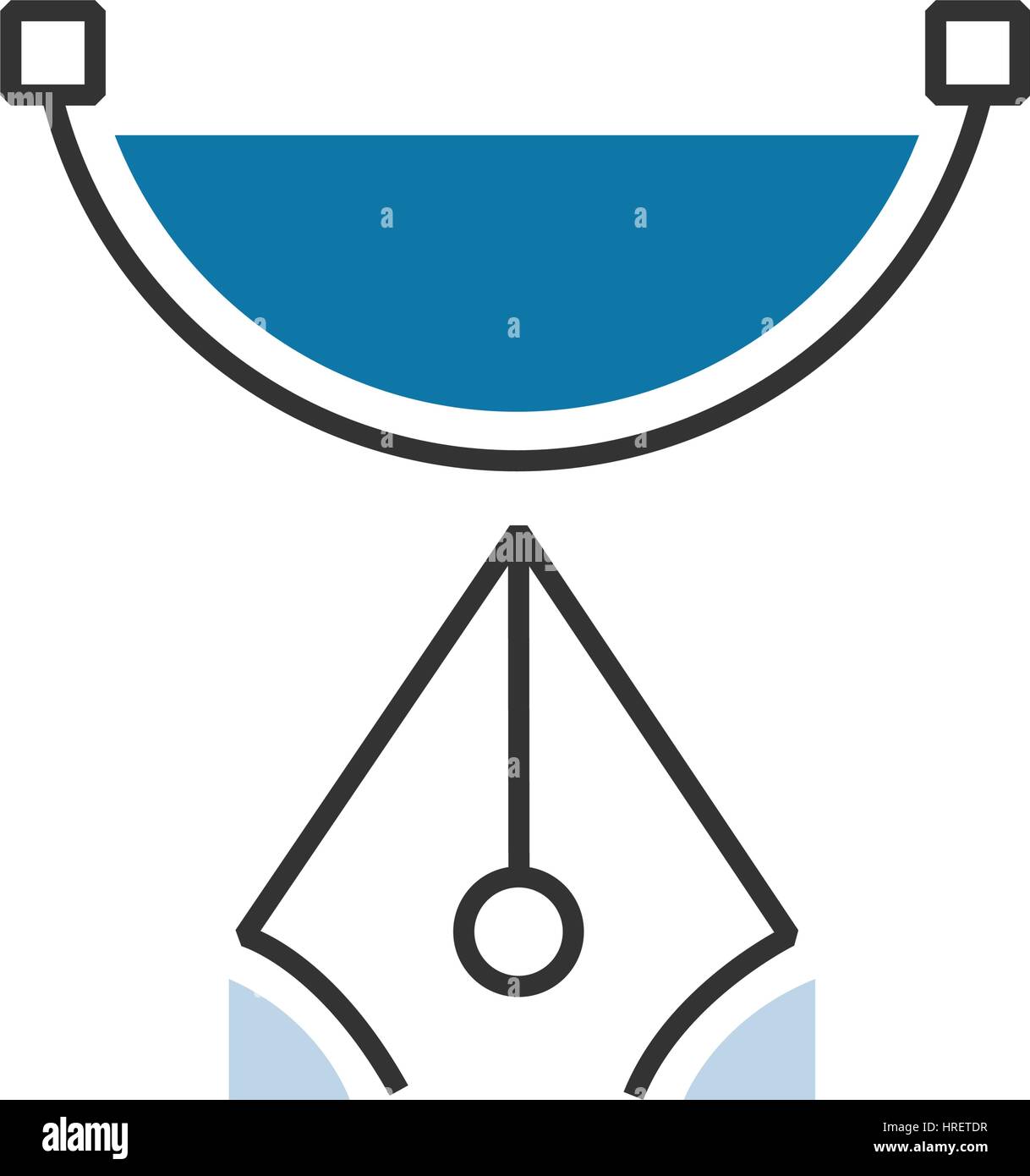 Semicircle pen tool icon hi-res stock photography and images - Alamy